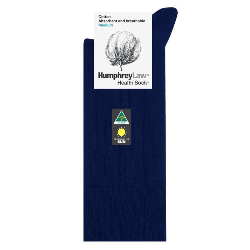 Humphrey Law Pure Cotton No Tight Elastic Black Health Socks image number 1